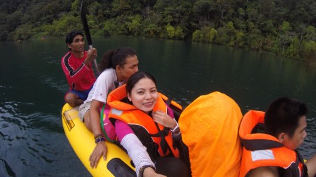 Rubber boat ride from Kule endpoint to Lake Holon Campsite