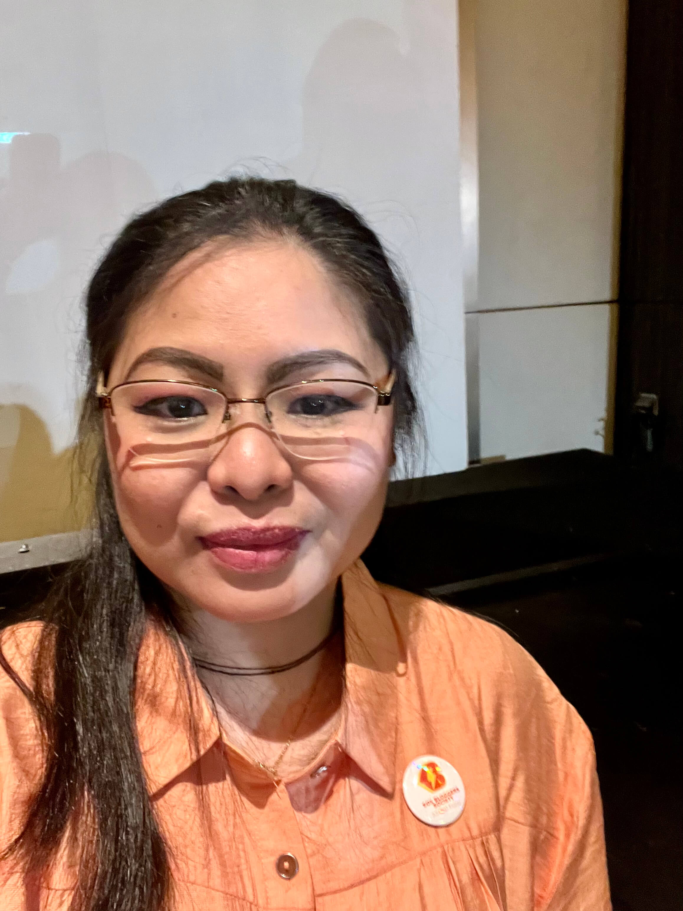 Wearing my SOXbee badge